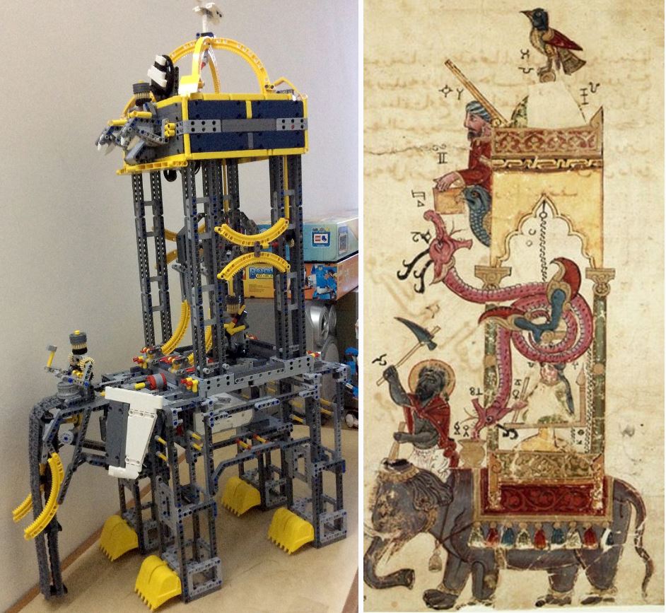 LEGO Inspired Reproduction of Al-Jazari's 13th Century Elephant Clock